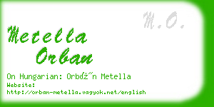 metella orban business card